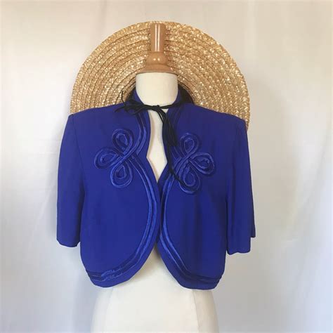 cobalt blue bolero jacket